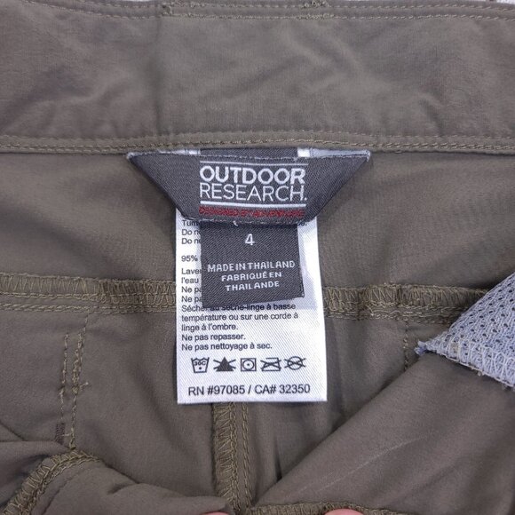 Outdoor Research Shorts Womens 4 Brown Equinox Cargo Performance Light Camp - Picture 7 of 9